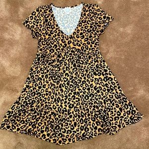 Blue Rain by Francescas babydoll cotton leopard dress